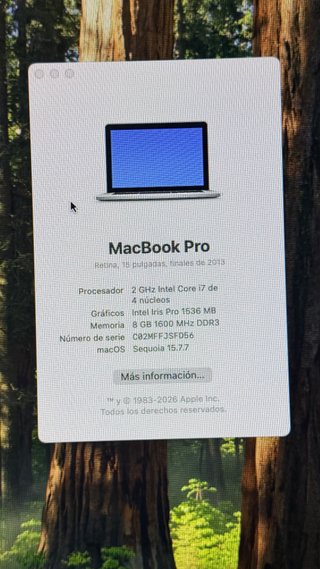 MacBook Pro 15 2013 Plata