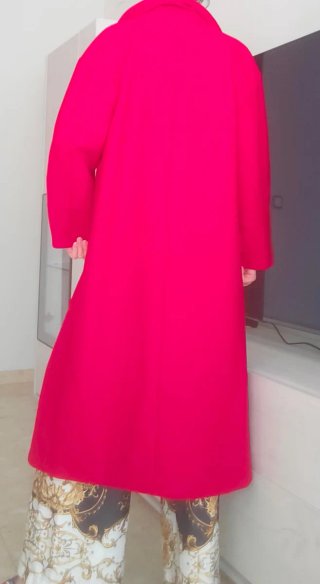 Abrigo oversize rojo Stradivarius Talla S