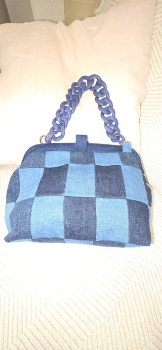 Bolso de mano patchwork vaquero
