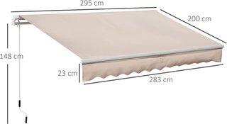 Tenda da Sole 3x2 m con Braccio Avvolgibile, Tenda