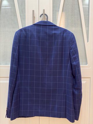 Traje de cuadros azul marino Alvaro Moreno