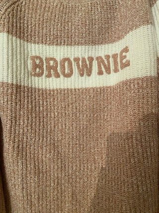 Jersey Brownie Talla S/M  Rosa y Blanco