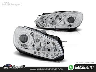 FAROS DELANTEROS LUZ DIURNA LED REAL DRL PARA VOLKSWAGEN GOLF MK6