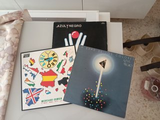 Lote 3 LP Vinilo Azul y Negro