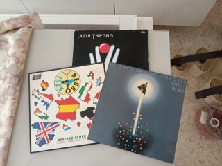 Lote 3 LP Vinilo Azul y Negro