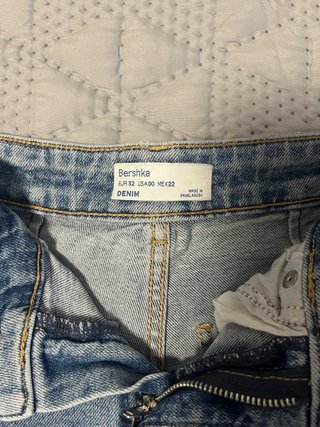 Pantalón corto vaquero Bershka azul