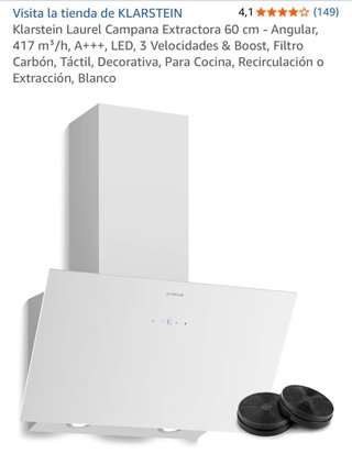 Campana Extractora Klarstein Blanca