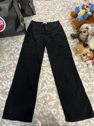 Pantaloni cargo donna neri