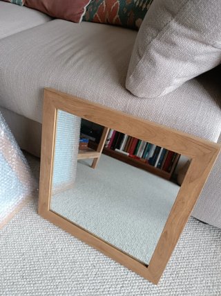 2 Espejos Cuadrados Zara Home Madera