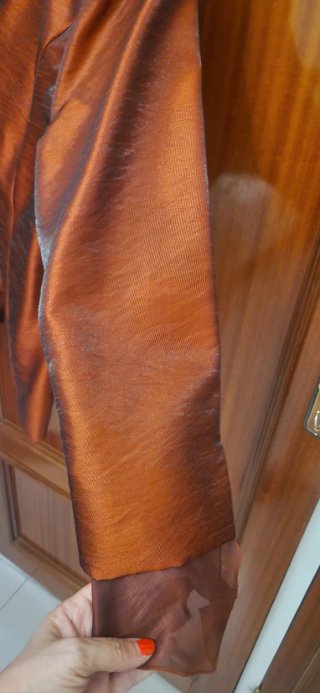 Conjunto falda y chaqueta naranja