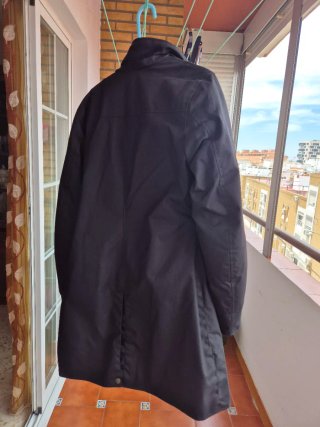 Chaqueta parka moto negra