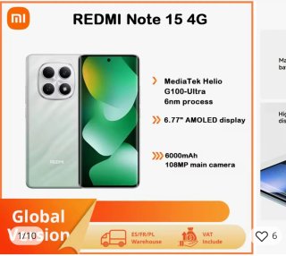 Xiaomi Redmi Note 15 4G 256GB Negro