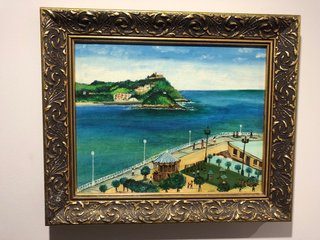 Cuadro Paisaje San Sebastián pintado a mano