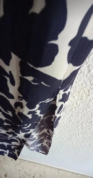 Vestido Zara floral azul y blanco