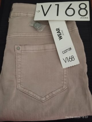 Pantalón elástico V168 beige