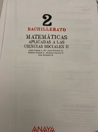 Matemáticas aplicadas a las Ciencias Sociales I...