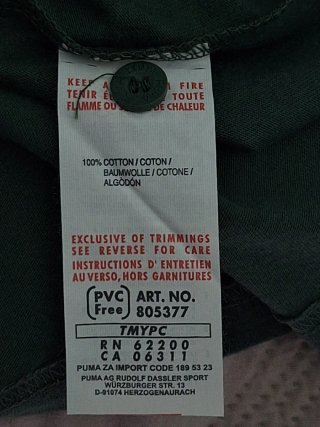 Polo Puma Verde Cotone Morbido Taglia 52