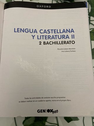 Lengua castellana y literatura II. Libro del es...