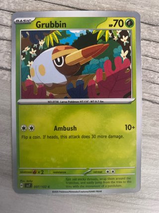 Carta Pokémon Grubbin 007/102 SV7