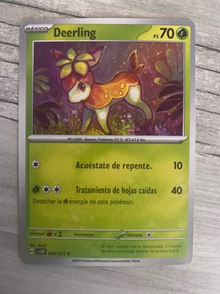 Carta Pokémon Deerling Básico PS 70