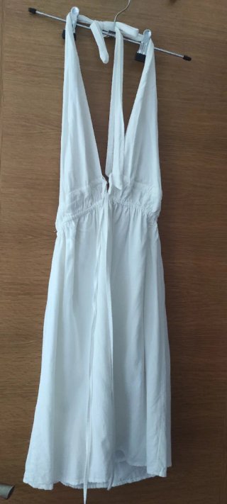 Vestido halter PULL&BEAR blanco Talla S