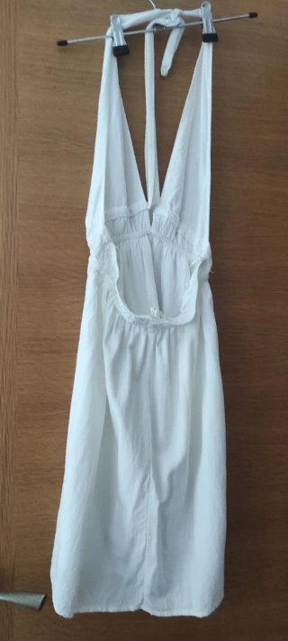 Vestido halter PULL&BEAR blanco Talla S