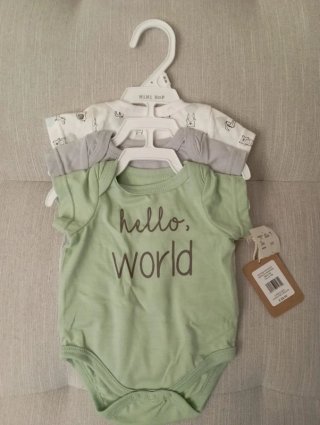 Set 3 Body Neonato Hello World Mini Hop