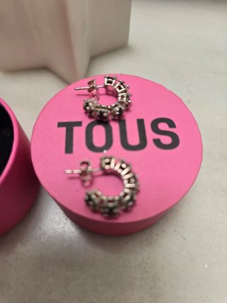 Pendientes Tous Aro Onix y Plata