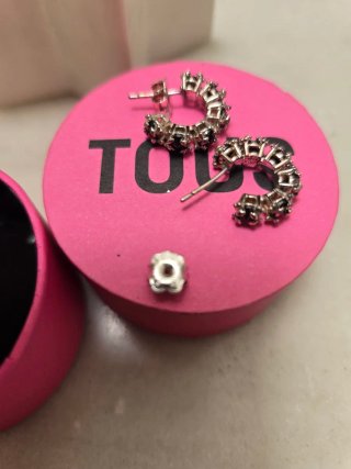 Pendientes Tous Aro Onix y Plata