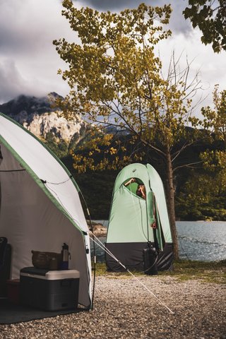 Tienda y cabina de ducha instantánea de camping, 2 Seconds