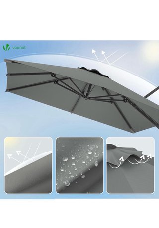 Parasol Excéntrico Cuadrado 3x3M