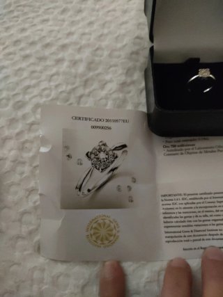 Anillo de compromiso oro Talla 5 cm diámetro