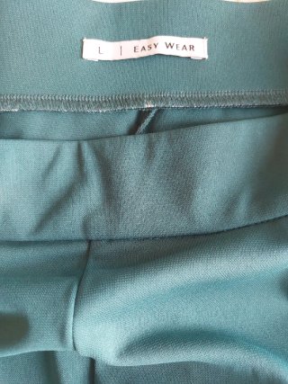 Pantalón vestir ancho verde azulado Talla L