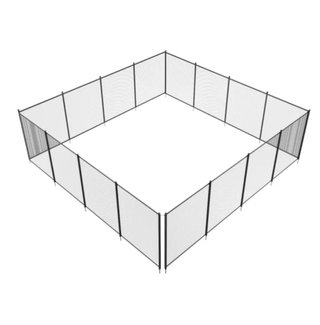 Valla desmontable piscina negra