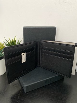 Billetera VACCARO Piel Negro Tarjetero 11x10