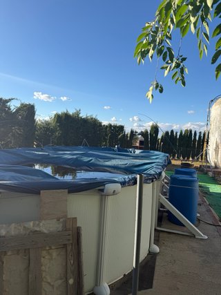 Piscina desmontable de chapa y lona