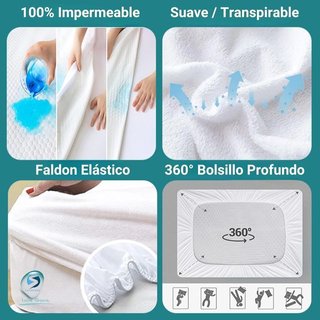 Protector de Colchón Bambú Impermeable 90x190