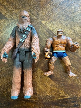 Lote Figuras Marvel La Cosa y Star Wars Chewbacca