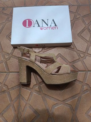 Sandalias Doradas Dana Mujer Talla 37