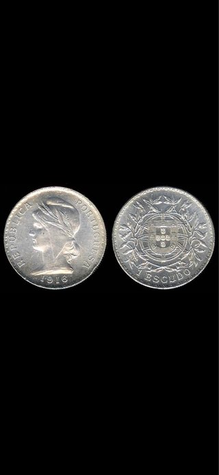 Moneda 1 Escudo de plata Portugal 1916