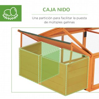 Gallinero Exterior Madera Grande 4-8 Gallinas
