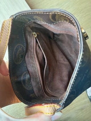 Bolso de piel marrón y beige El Potro