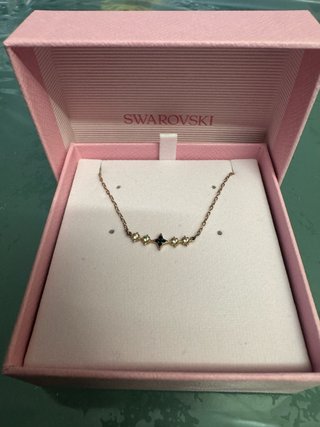 Collar Swarovski Estrellas Azul y Dorado
