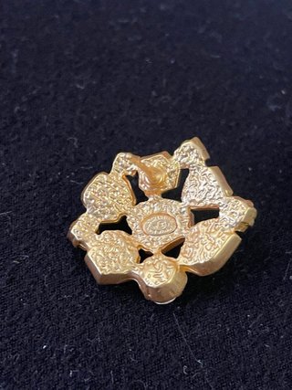 Pendientes vintage Chanel oro multicolor