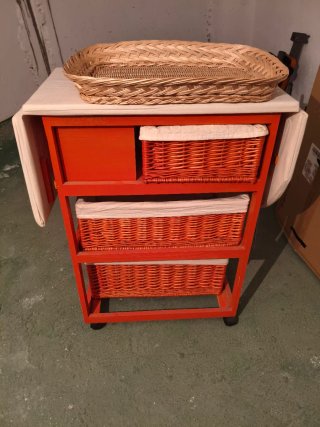 Mueble Auxiliar con Cestas y Cajón