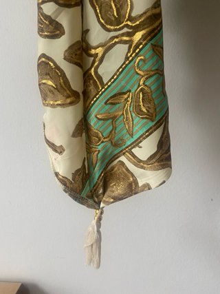 Pareo Pashmina Beige y Dorado