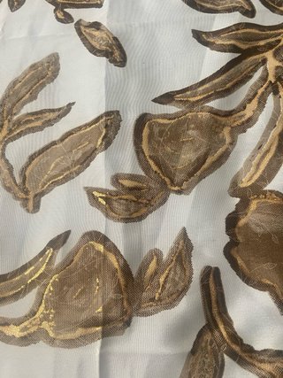 Pareo Pashmina Beige y Dorado