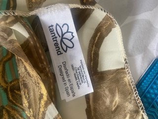 Pareo Pashmina Beige y Dorado