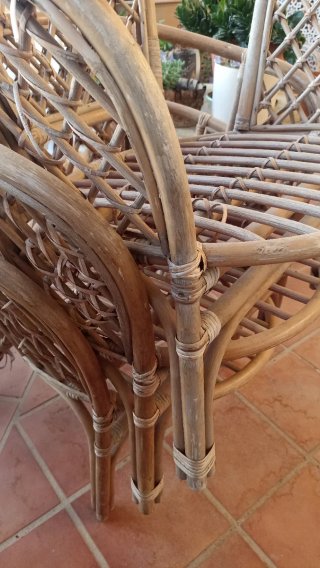 Sillas de exterior de bambú
