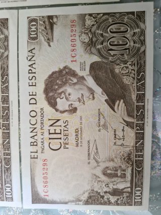 3 Banconote 100 Pesetas Spagna 1965